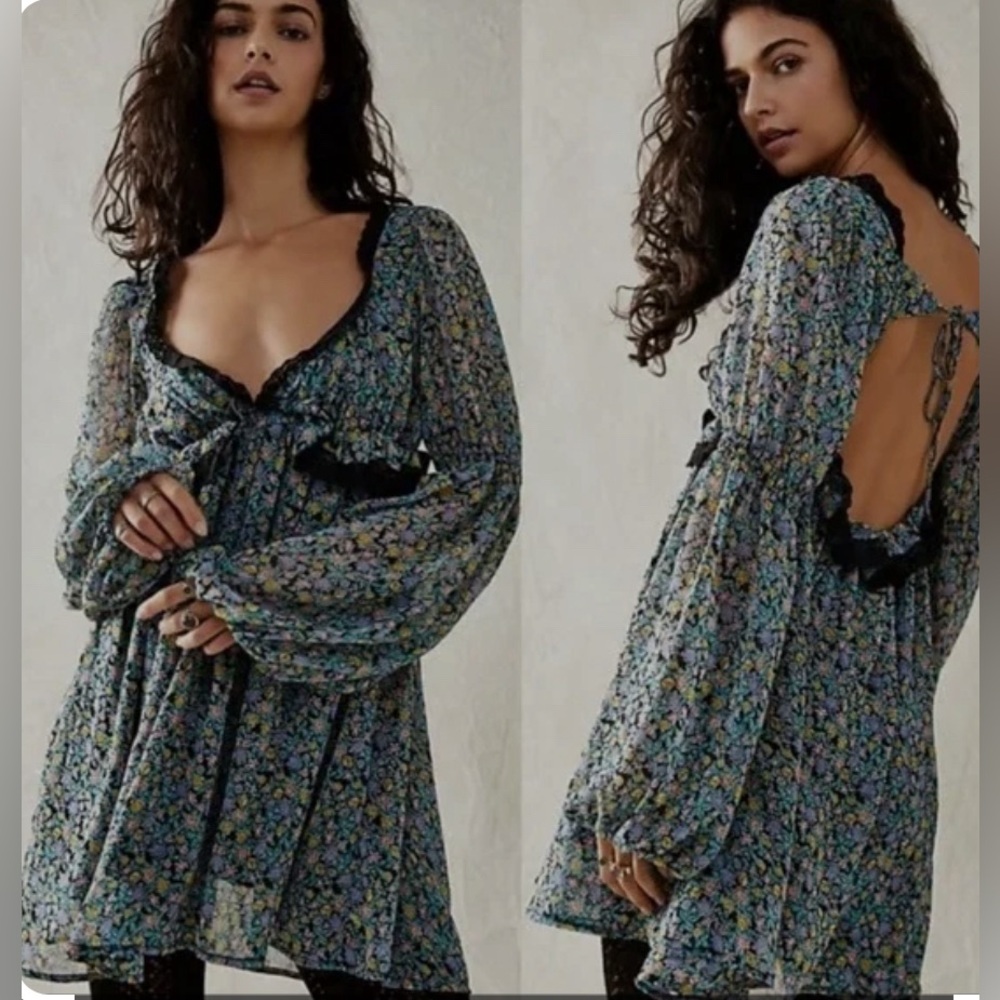 Free people Pennie Babydoll Mini Dress